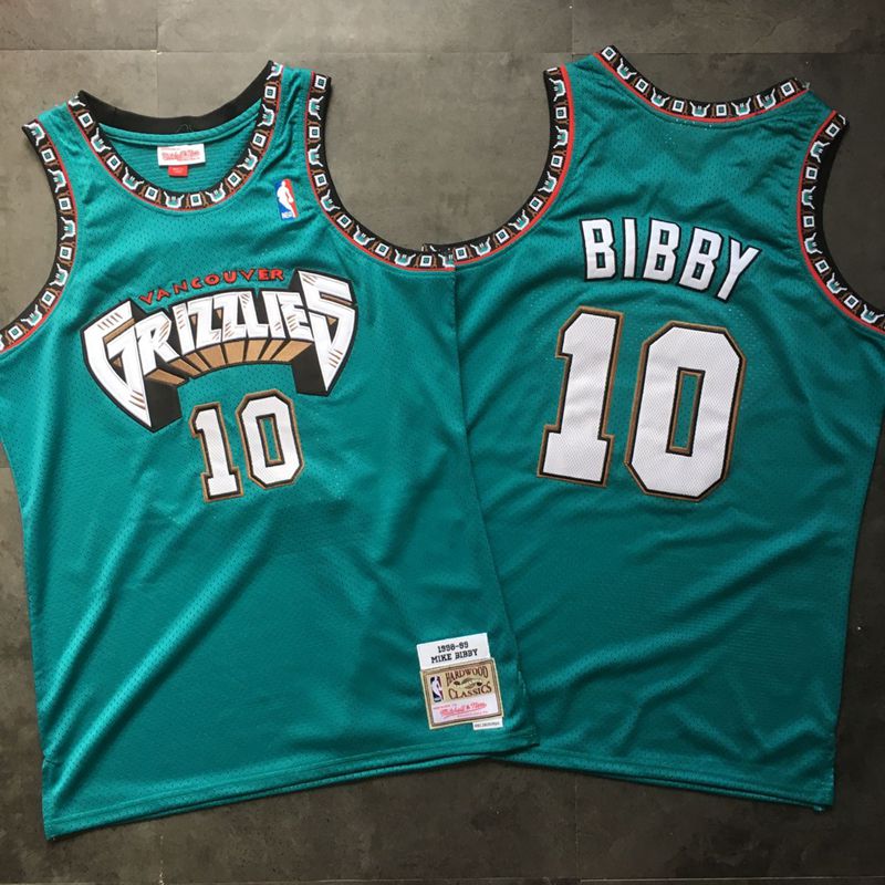 Grizzlies 10 Mike Bibby Teal 1998-99 Hardwood Classics Jersey Grizzlies 10 Mike Bibby Teal 1998-99 Hardwood Classics Jersey
