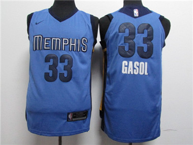 Nike Grizzlies #33 Marc Gasol Light Blue Authentic Jersey