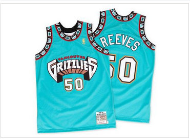 Memphis Grizzlies #50 Bryant Reeves Green Hardwood Classics Throwback Stitched NBA Jersey