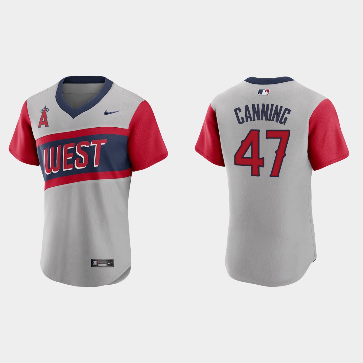 Los Angeles Angels #47 Griffin Canning Men's Nike Gray 2021 Little League Classic Authentic MLB Jersey