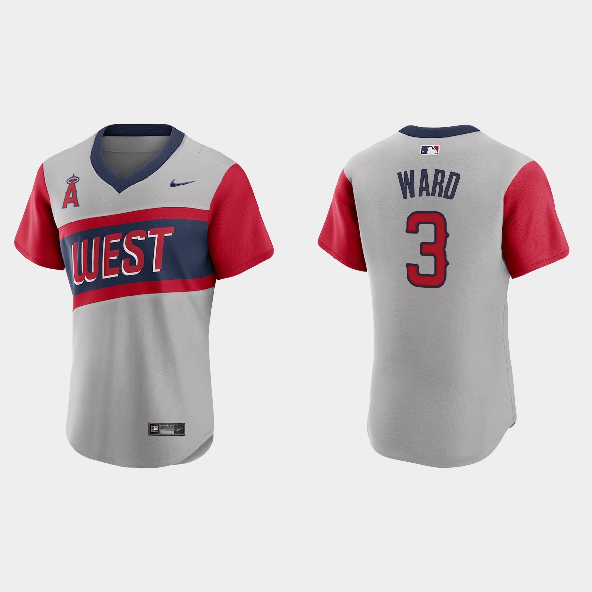 Los Angeles Angels #3 Taylor Ward Men's Nike Gray 2021 Little League Classic Authentic MLB Jersey