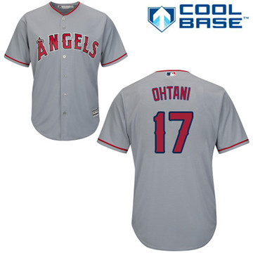 Angels of Anaheim #17 Shohei Ohtani Grey New Cool Base Stitched MLB Jersey