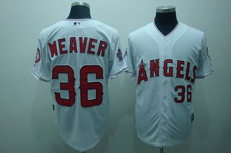 MLB Los Angeles Angels #36 Weaver white(cool base)