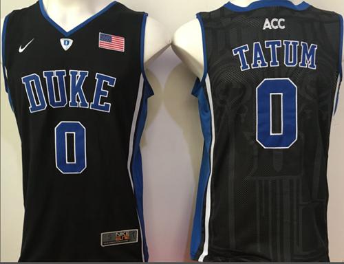 Blue Devils #0 Jayson Tatum Black Basketball Stitched NCAA Jersey Blue Devils #0 Jayson Tatum Black Basketball Stitched NCAA Jersey
