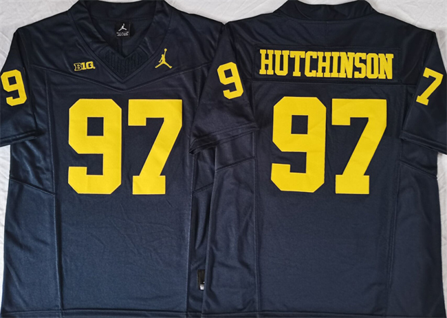 Men's Michigan Wolverines #97 Aidan Hutchinson 2023 F.U.S.E. Navy Stitched Jersey Men's Michigan Wolverines #97 Aidan Hutchinson 2023 F.U.S.E. Navy Stitched Jersey