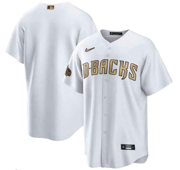Men's Arizona Diamondbacks Blank 2022 All-Star White Cool Base Stitched Baseball Jersey Men's Arizona Diamondbacks Blank 2022 All-Star White Cool Base Stitched Baseball Jersey
