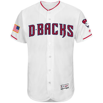 Arizona Diamondbacks Majestic Fashion Stars & Stripes FlexBase Jersey - White