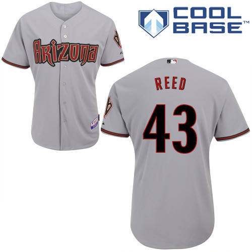 Arizona Diamondbacks #43 Reed Grey Authentic Personalized Road cool Jersey