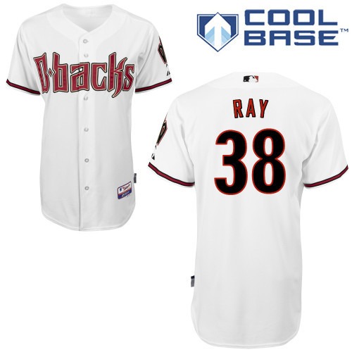 Arizona Diamondbacks #38 RAY White Authentic Personalized Home cool Jersey