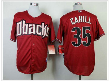 Arizona Diamondbacks #35 Trevor Cahill Red Cool Base Stitched Baseball Jersey