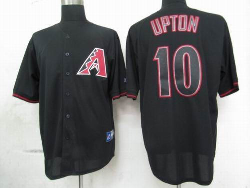 Arizona Diamondbacks 10 Justin Upton Pitch Black Fashion Jersey
