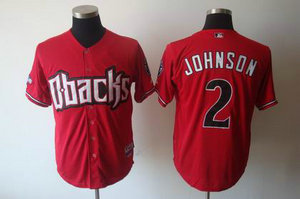 Arizona Diamondbacks 2 Johnson red Cool Base jerseys