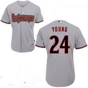 Arizona Diamondbacks 24 Chris Young Grey Jerseys