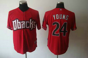 Arizona Diamondbacks 24 Young red Cool Base Jerseys