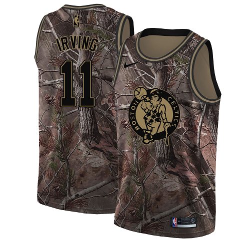 Nike Celtics #11 Kyrie Irving Camo NBA Swingman Realtree Collection Jersey