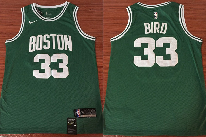Celtics #33 Larry Bird Green Nike Swingman Jersey