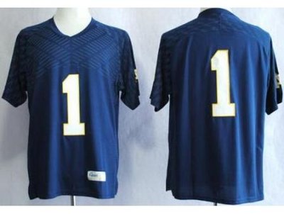 Notre Dame Fighting Irish 1 Louis Nix III Blue Techfit NCAA Jerseys