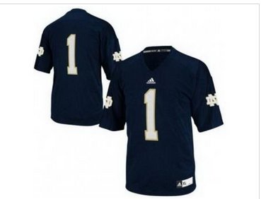 Notre Dame Fighting Irish 1 Louis Nix III Blue Techfit College Football NCAA Jerseys