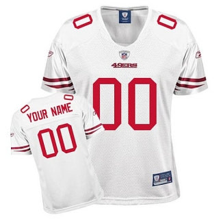 San Francisco 49ers Womem Customized White Jersey