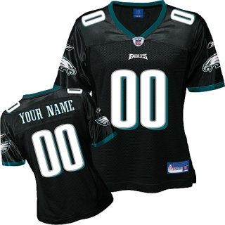 Philadelphia Eagles Women Customized Black Jersey