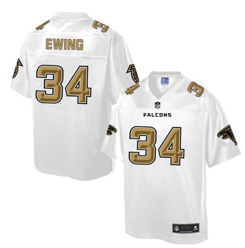 Nike Falcons #34 Bradie Ewing White Men's NFL Pro Line Fashion Game Jersey