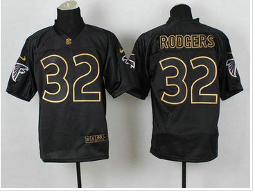 Atlanta Falcons #32 Jacquizz Rodgers Black Gold No. Fashion NFL Elite Jersey
