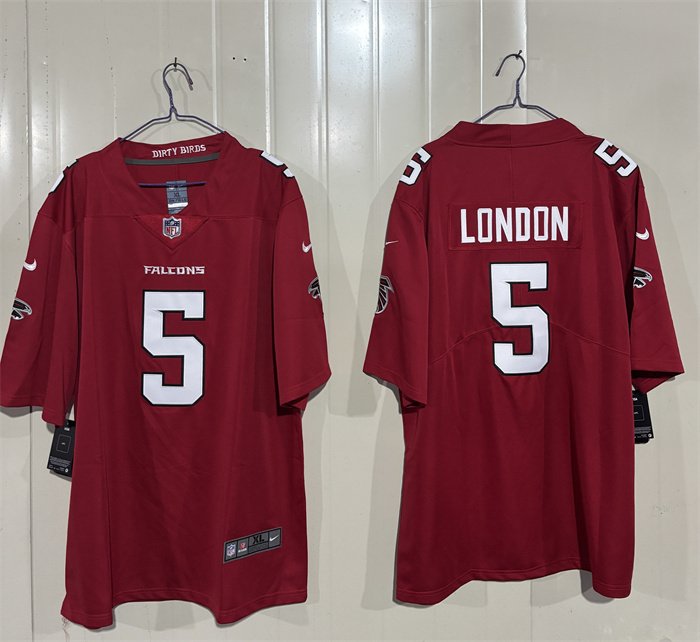 Men's Atlanta Falcons #5 Drake London Red 2026 New Vapor Untouchable Limited Stitched Football Jersey