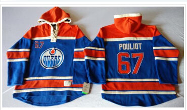 Edmonton Oilers #67 Benoit Pouliot Light Blue Sawyer Hooded Sweatshirt Stitched NHL Jersey