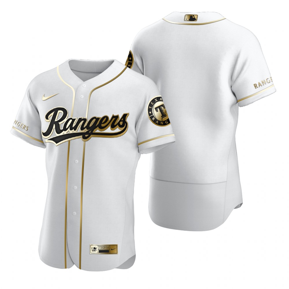 Texas Rangers Blank White Nike Men's Authentic Golden Edition MLB Jersey Texas Rangers Blank White Nike Men's Authentic Golden Edition MLB Jersey