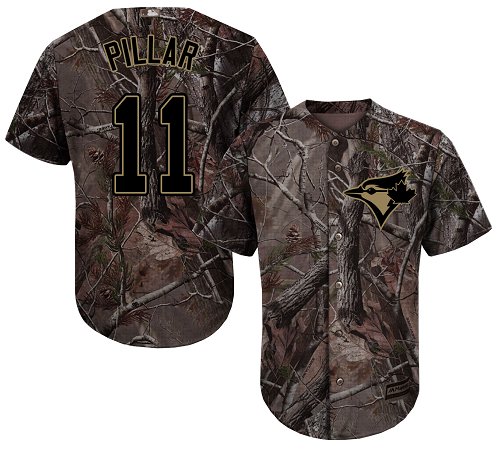 Blue Jays #11 Kevin Pillar Camo Realtree Collection Cool Base Stitched Baseball Jersey Blue Jays #11 Kevin Pillar Camo Realtree Collection Cool Base Stitched Baseball Jersey