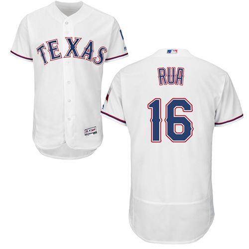 Rangers #16 Ryan Rua White Flexbase Authentic Collection Stitched Baseball Jersey Rangers #16 Ryan Rua White Flexbase Authentic Collection Stitched Baseball Jersey