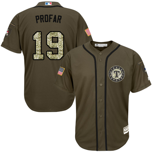Rangers #19 Jurickson Profar Green Salute to Service Stitched Baseball Jersey