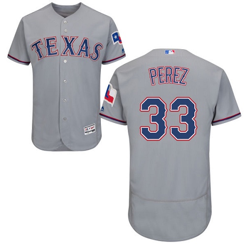 Rangers #33 Martin Perez Grey Flexbase Authentic Collection Stitched MLB Jersey Rangers #33 Martin Perez Grey Flexbase Authentic Collection Stitched MLB Jersey