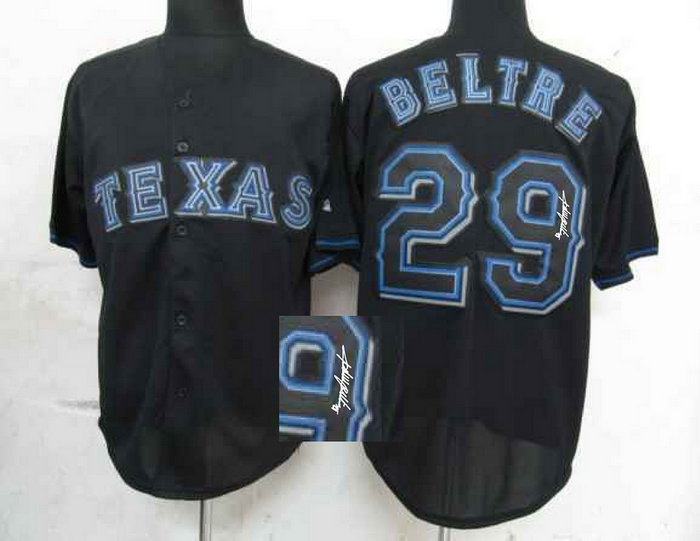 Texas Rangers #29 Adrian Beltre Black MLB Jerseys(Signed) Texas Rangers #29 Adrian Beltre Black MLB Jerseys(Signed)