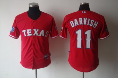 Texas Rangers # 11 Yu Darvish Red MLB Jersey