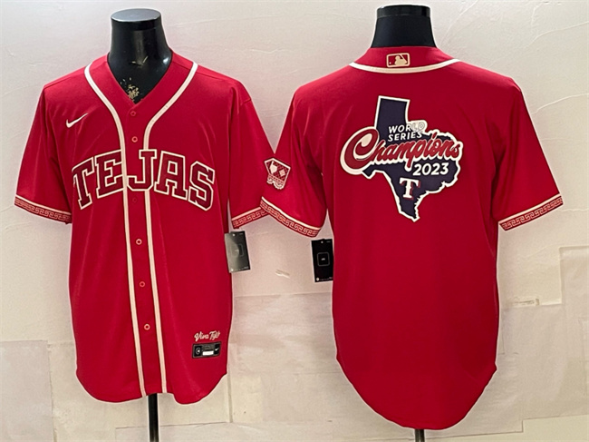 Men's Texas Rangers Team Big Logo Red 2026 City Connect Stadium Stitched Baseball Jersey s