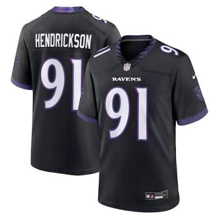 Baltimore Ravens #91 Trey Hendrickson Black 2026 Vapor Limited Jersey