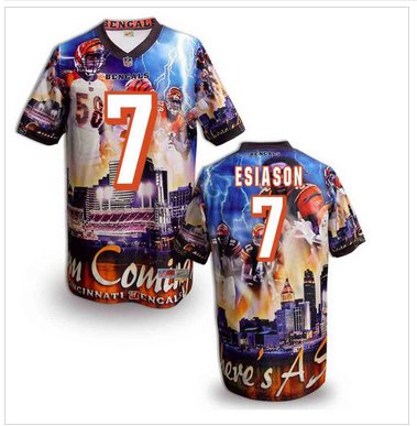 Cincinnati Bengals #7 Boomer Esiason Stitched NFL Elite Fanatical Version Jersey (2)