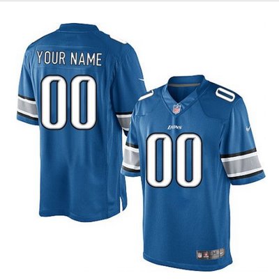 Men's Nike Detroit Lions Customized Limited Light Blue Team Color NFL Jersey
