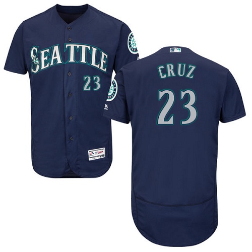 Mariners #23 Nelson Cruz Navy Blue Flexbase Authentic Collection Stitched MLB Jersey Mariners #23 Nelson Cruz Navy Blue Flexbase Authentic Collection Stitched MLB Jersey