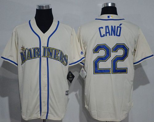 Mariners #22 Robinson Cano Cream New Cool Base Stitched MLB Jersey Mariners #22 Robinson Cano Cream New Cool Base Stitched MLB Jersey