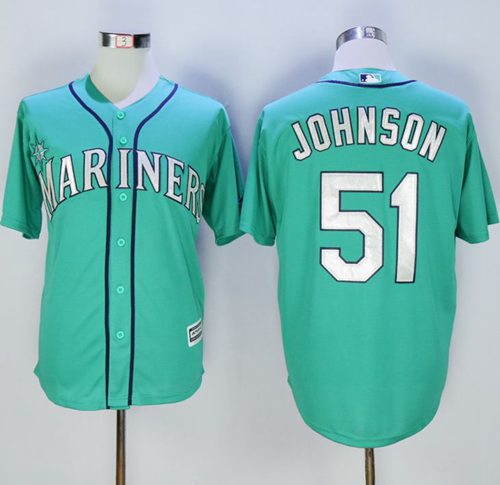 Mariners #51 Randy Johnson Green New Cool Base Stitched MLB Jersey Mariners #51 Randy Johnson Green New Cool Base Stitched MLB Jersey