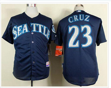 Seattle Mariners #23 Nelson Cruz Navy Blue Cool Base Stitched Baseball Jersey