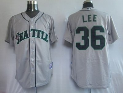 MLB Jerseys Seattle Mariners 36# Lee Grey