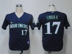 MLB Jerseys Seattle Mariners 17 Smoak Blue Cool Base