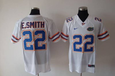 Gators #22 E.Smith White Embroidered NCAA Jersey