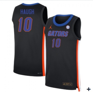 Men's Florida Gators #10 Thomas Haugh Black College Basketball Jersey