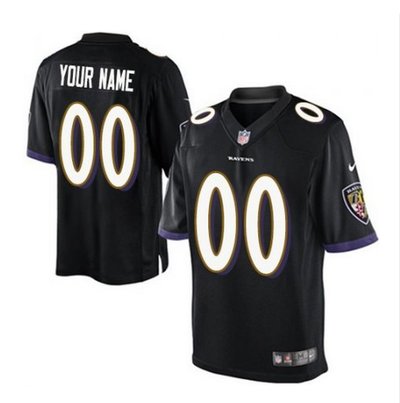 Men's Nike Baltimore Ravens Customized Limited Black Alternate NFL Jersey