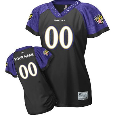Customized Baltimore Ravens Jersey Women Field Flirt Fashion Football Jersey
