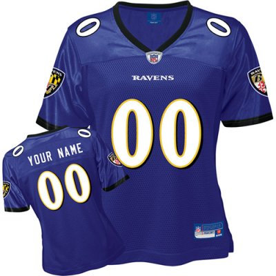 Customized Baltimore Ravens Jersey Women Team Color Football Jersey
